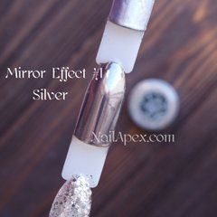 Втирка для нігтів NAIL APEX MIRROR effect Silver №1 зеркальний эфектВтирка для нігтів NAIL APEX MIRROR effect Silver №1 зеркальний эфект