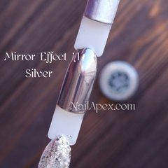 Втирание NAIL APEX MIRROR effect Silver №1 зеркальный эффектВтирание NAIL APEX MIRROR effect Silver №1 зеркальный эффект