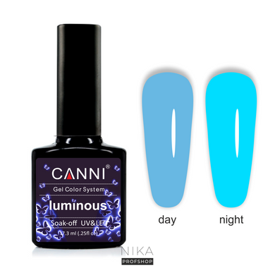 Гель-лак CANNI Luminous №804 блакитний - яскраво-блакитний 7,3 млГель-лак CANNI Luminous №804 блакитний - яскраво-блакитний 7,3 мл
