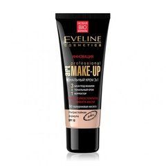 Тональний крем EVELINE Cosmetics 3 в 1 світлий бежевий, 30 мл