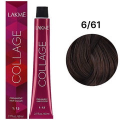 Фарба для волосся перманентна LAKME Collage Creme Hair Color6/61 темн.блонд,коричн.-попеляст, 60 мл