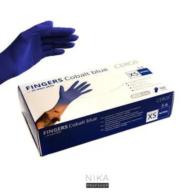Перчатки нитриловые CEROS COBALT BLUE синие (L) -100 шт/упПерчатки нитриловые CEROS COBALT BLUE синие (L) -100 шт/уп