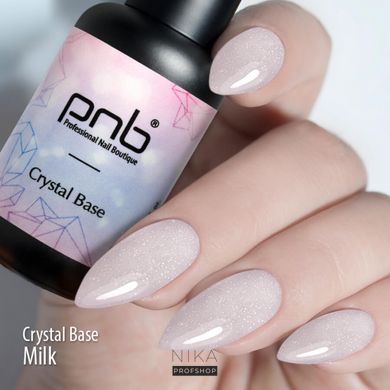 База світловідбиваюча PNB Crystal Base молочна 9 млБаза світловідбиваюча PNB Crystal Base молочна 9 мл