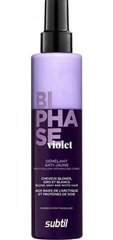 Двохфазний спрей для блондинок, сивого та освітленого волосся Subtil Biphase Violet 200 млДвохфазний спрей для блондинок, сивого та освітленого волосся Subtil Biphase Violet 200 мл