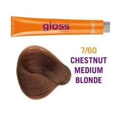 Крем-краска для волос полуперманентная тонировочная LAKME Gloss Demi-Permanent Hair Color 7/60, 60 млКрем-краска для волос полуперманентная тонировочная LAKME Gloss Demi-Permanent Hair Color 7/60, 60 мл