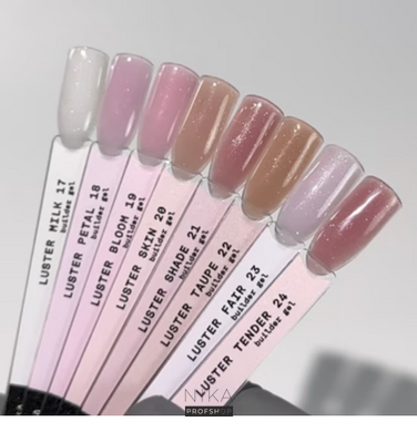 Гель для наращивания BIBLIOTEKA Builder Gel №18 Luster Petal нежно-розовый с шиммером, 15 мл