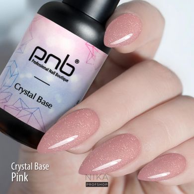 База світловідбиваюча PNB Crystal Base рожева 9 млБаза світловідбиваюча PNB Crystal Base рожева 9 мл
