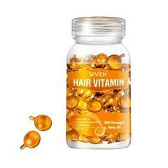 Капсули вітамінні для волосся SEVICH Hair Vitamin with Ginseng and Honey Oil, для ламк та порист 30Капсули вітамінні для волосся SEVICH Hair Vitamin with Ginseng and Honey Oil, для ламк та порист 30