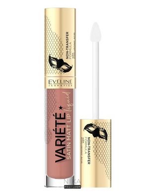 Помада рідка EVELINE Cosmetics Variete Satin Matt №02 з гіалуроновою кислотоюПомада рідка EVELINE Cosmetics Variete Satin Matt №02 з гіалуроновою кислотою