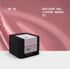 Гель для наращивания BIBLIOTEKA Builder Gel №21 Luster Shade холодный розово-бежевый с шиммером 30 мл