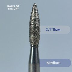 Фреза для маникюра алмазное пламя 2.1*8 мм синяя NAILSOFTHEDAYФреза для маникюра алмазное пламя 2.1*8 мм синяя NAILSOFTHEDAY
