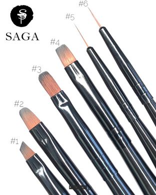 Пензлик SAGA Professional 06 для тонких ліній 9 ммПензлик SAGA Professional 06 для тонких ліній 9 мм