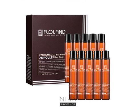 Сыворотка FLOLAND кератиновая для волос в ампулах премиум класса Premium Keratin Chanгe Ampoule 13млСыворотка FLOLAND кератиновая для волос в ампулах премиум класса Premium Keratin Chanгe Ampoule 13мл