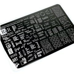 Пластина для стемпінгу RichColor Maх Print RcR-02 велика написиПластина для стемпінгу RichColor Maх Print RcR-02 велика написи