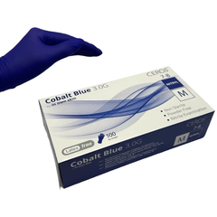 Рукавички нітрилові CEROS COBALT BLUE сині (M) 3,5G -100 шт/уп