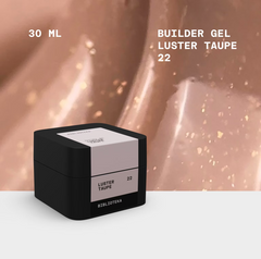 Гель для наращивания BIBLIOTEKA Builder Gel №22 Luster Taupe холодный бежевый с шиммером 30 мл