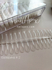 Гелевые типсы NAIL APEX №2 БалеринаГелевые типсы NAIL APEX №2 Балерина