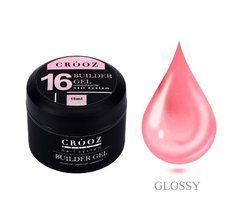 Гель для нарощування Crooz One-Phase Builder Gel 16 Shimmer Rose 15 мл