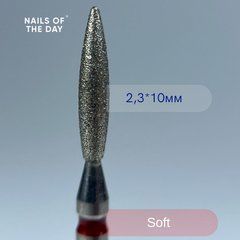 Фреза для маникюра алмазное пламя 2.3*10 мм красная NAILSOFTHEDAYФреза для маникюра алмазное пламя 2.3*10 мм красная NAILSOFTHEDAY