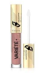Помада рідка EVELINE Cosmetics Variete Satin Matt №10 Creme Brulee з гіалуроновою кислотою