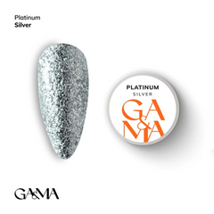 Гель-фарба для нігтів GA&MA Platinum Silver Платинум Сілвер 5 гГель-фарба для нігтів GA&MA Platinum Silver Платинум Сілвер 5 г