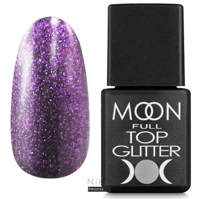 Топ глітерний MOON FULL Top Glitter Violet №05, 8 млТоп глітерний MOON FULL Top Glitter Violet №05, 8 мл
