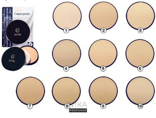 Пудра db Cosmetics компактна без дзеркала № 001